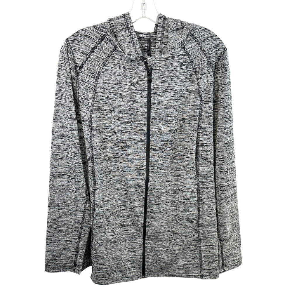 Lane Bryant Plus Size 18/20 Jacket Gray Heather Full Zip Hoodie Activewear 244